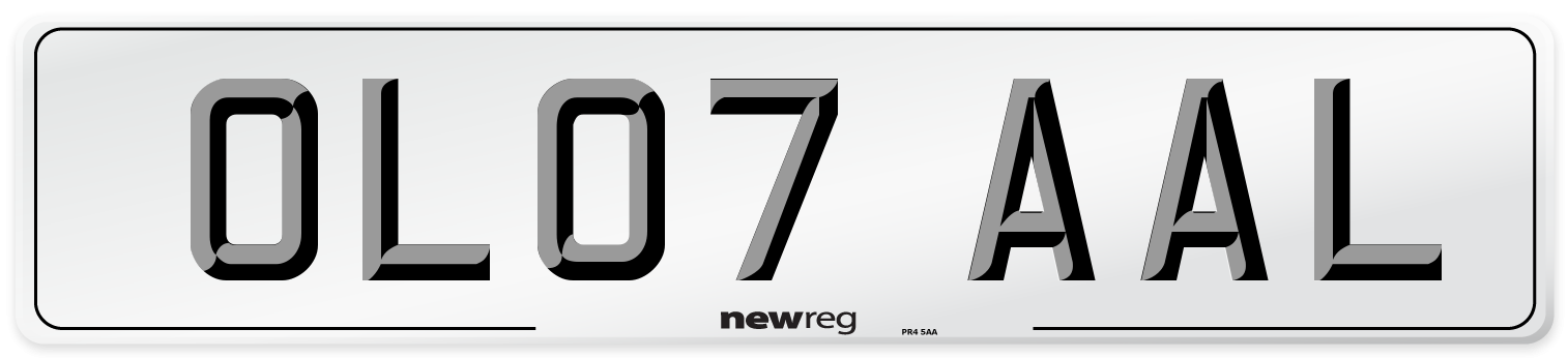 OL07 AAL Number Plate from New Reg